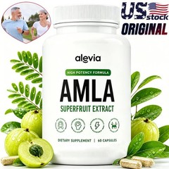 3x Alevia Organic Amla Capsules 1000mg Indian Gooseberry Antioxidant Supplement