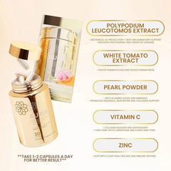 Hikari Aurum S-Acetyl Glutathione Sakura White Tomato Ceramide 30 Capsules