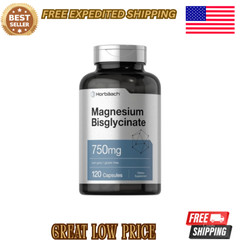 Horbaach Magnesium Bisglycinate, 120 Capsules, 750Mg, Non-Gmo Supplement