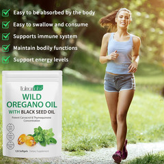 Oregano Oil Capsules, 2 in 1 Oil of Oregano with Black Seed Oil, Oregano Oil Sup