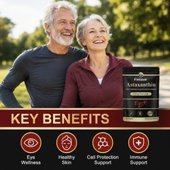 Natural Astaxanthin 12mg Vegan 120 Softgels – Antioxidant Eye Joint Skin Health