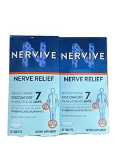 2x 6/28 Nervive Nerve Relief Dietary Supplement 30 Tablets