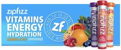 ZIPFIZZ Unisex Multi-Vitamin Energy Hydration Drink Mix Variety Pack 30 Tubes
