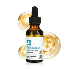 California Gold Nutritional Support Folinic Acid Alcohol 1 FL Oz (30 Ml) – Lon