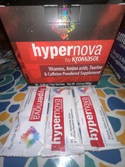 Kromasol Hypernova Energy Powder Cherry Caffeine & Taurine 36 Sachets 12.6oz