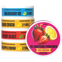 Lyvwel Variety Pack 56mg Caffeine 16 Pouches x 5 Jars Energy Grinds Upper Decky