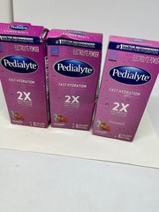 24 2XPedialyte Fast Hydration Electrolyte Powder Packets, Strawberry,BB 12/26+