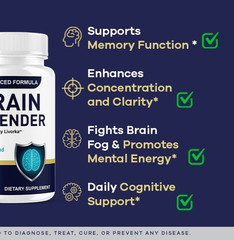 Brain Defender Supplements For Healthy Brain Function 30 Day Supply Exp 11/2027
