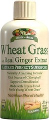 Garden Greens Wheat Grass Liquid Supplement Lemon Flavor 32 Fl Oz 32 Servings