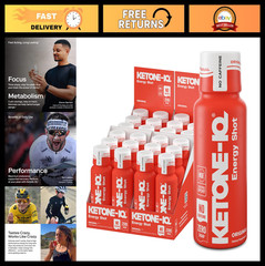 Caffeine-Free Exogenous Ketones Energy Shots – 24 Pack, 10g Ketones, Sugar-Free,