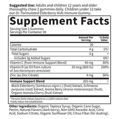 Formulated Adult Elderberry Gummies – 60ct: Certified Gluten-Free, Non-GMO