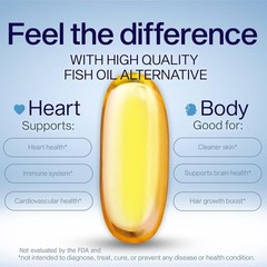 YES Plant-Based Omega 3-6-9 ?C Burpless Fish Oil Alternative with Flax, Evening