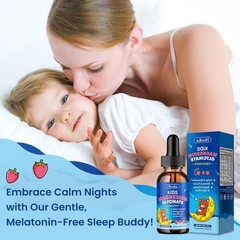 Magnesium Glycinate Liquid for Kids Sleep Calm Focus Drops Strawberry