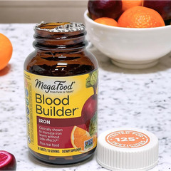 MegaFood Blood Builder Vegan Iron Supplement Tablet