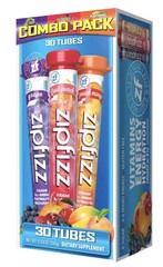 ZIPFIZZ Unisex Multi-Vitamin Energy Hydration Drink Mix Variety Pack 30 Tubes