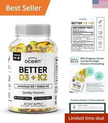 Clinically Proven D3 + K2 – 3000 IU for Strong Bones & Immune Boosting Effects