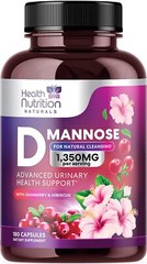 D-Mannose Capsules 1350mg with Cranberry UTI Support & Cleanse, Bladder Health