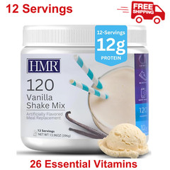HMR 120 Vanilla Shake Powder, Meal Replacement, 12g Protein,12Serv, 120 Calories