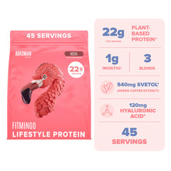 Fitmingo Vegan Protein Powder with Inositol, 3 Blends, Mocha, 45 Servings, 3.3Lb