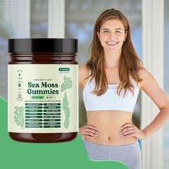 16 in 1 Organic Sea Moss Gummy | Irishmoss Extract 6000Mg | Green Apple Flavor