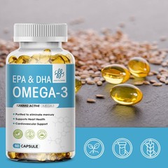 iMATCHME Omega-3 Capsules 60ct – Brain, Heart & Joint Support with EPA DHA