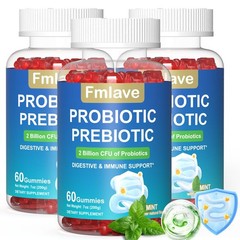 Probiotic Gummies for Women & Men’s Digestive Health, 2 Billion CFU, Prebiotics