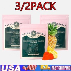 3/2Pack Vital Source Feminine Balance Gummies Hawaiian Pineapple US