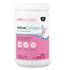 Smart Solutions Active Collagen Powder, Organic Raspberry, 220g