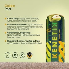 GOLDEN PEAR KENETIK Nootropic Ketone Drink – Energy Focus, Sugar Free