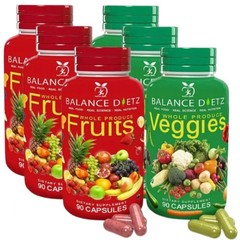 3 Packs Fruits and Veggies Supplements 270 Fruit and 270 Veggies Capsules 02/27