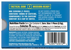 MEG Military Energy Gum – Arctic Mint| Energy Caffeine Gum | 100mg Caffeine…
