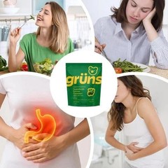 Gruns Adults Super Greens Gummies, Multivitamin Superfood Gummy Bears