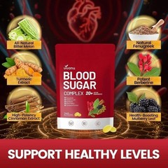 VivoNu Blood Sugar Complex Supplement with 20 Herbs and Vitamins 240 Softgels