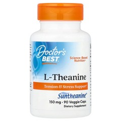 2 X Doctor’s Best, L-Theanine, 150 mg, 90 Veggie Caps