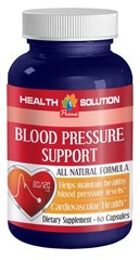 BLOOD PRESSURE SUPPORT. ALL NATURAL FORMULA (1 Bottle, 60 Capsules)