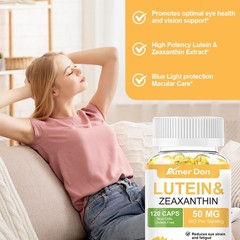Lutein and Zeaxanthin 50 mg | 120 Softgels | Eye Health Vitamins | Vision Health