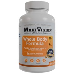 MaxiVision AREDS 2 Whole Body Formula 360 Caps Lutein Zeaxanthin Eye Vitamin