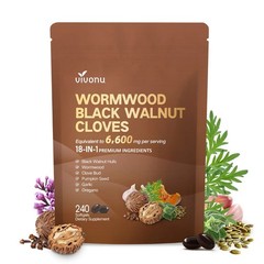 VIVONU Wormwood Black Walnut Capsules Energy Metabolism Support 240 Count