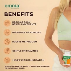 3 Pack Emma Gut Health Supplement 180 Capsules Bloating & Digestive Support
