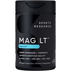 Magtein Magnesium L-Threonate Supplement 2000mg 90 Capsules for Adults