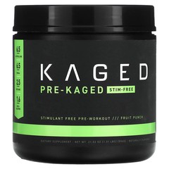 2 X Kaged, PRE-KAGED, Stimulant Free Pre-Workout, Fruit Punch, 1.31 -Worldwide