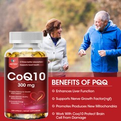 CoQ-10 300mg 240 Softgels Coq10 Co Q10 Coenzyme Heart Support NON GMO