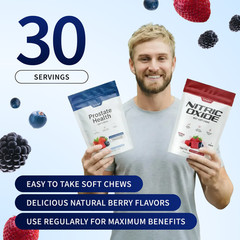 Snap Prostate Health & Nitric Oxide Chews for Men Urinary Support MADE IN USA