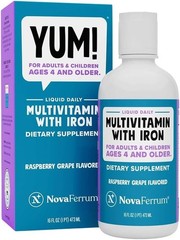 NovaFerrum Yum 16oz Multivitamin with Iron Ages 4+ Gluten Free Sugar Free