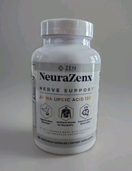 Zen Nutrients NeuraZenx Nerve Supplement w/ Alpha Lipoic Acid; 120 Capsules 6/28