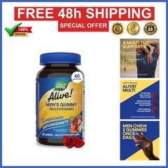 Nature’s Way Alive! Men’s Multivitamin Gummies – 60 Count