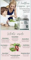 Super Greens Gummies for Women, Adults – with Prebiotics & Probiotics, Men 90ct