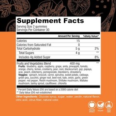 Fruits and Veggies Gummies, with over 40 Farm Fresh Fruits & Vegetables, Packed