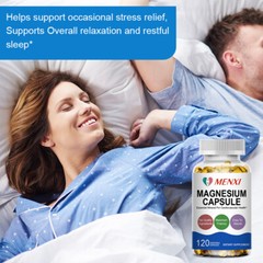 Magnesium Capsules Complex Glycinate Citrate Malate Oxide For Unisex 120Capsules