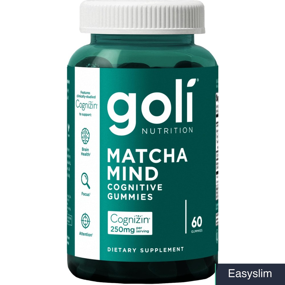 Matcha Cognitive Support Gummies 60 Count Citicoline Vegan Non-GMO